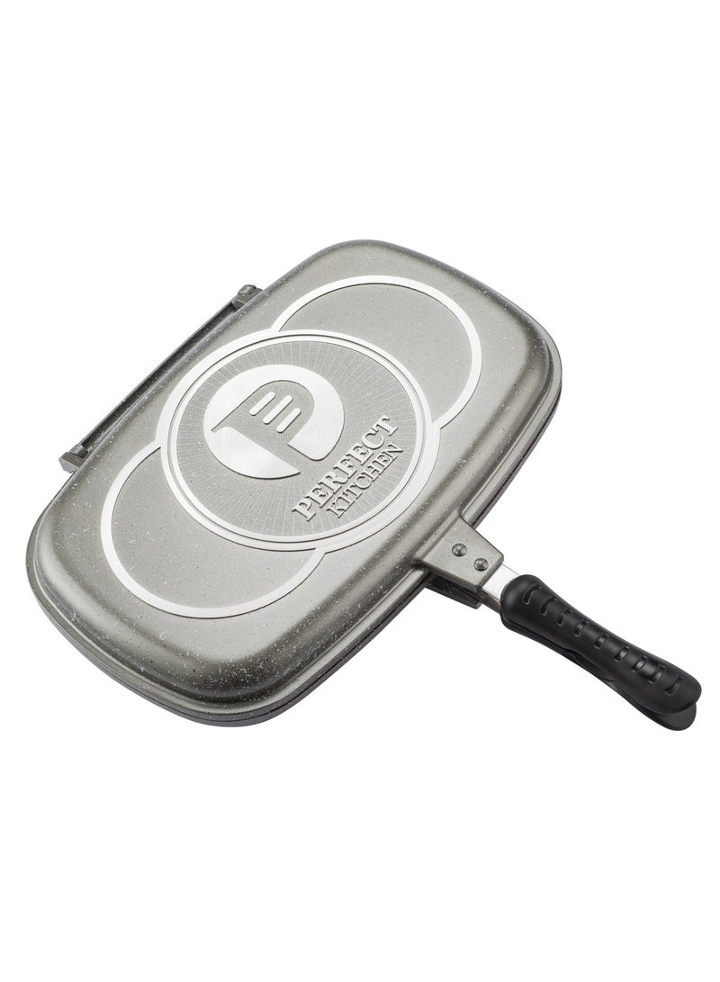 بيرفكت كيتشن مقلاة مزدوجه مقاس 40 سم لون رمادي - Image 2